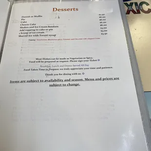 Huge menu 15