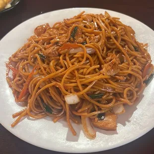 Chicken teriyaki and chicken Yakisoba noodles
