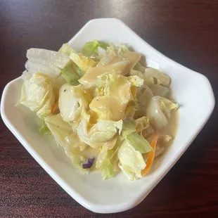 Lunch salad included with meal.