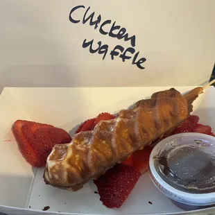 Chicken (sausage) waffle