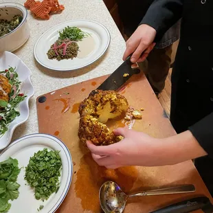 Practicing cutting for pretty plating