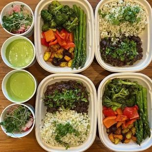 roasted veggie and black bean bowl