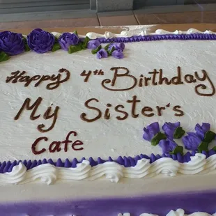 Happy 4th bday My Sister&apos;s Cafe!