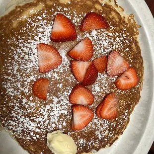 Pancake with strawberries