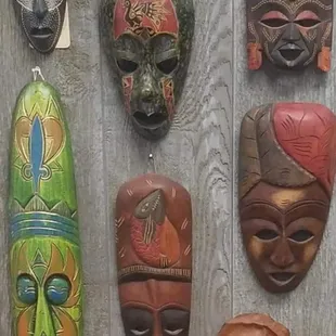 African cultural masks.
