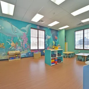 My Small Wonder&apos;s Starfish room. Beautifully painted walls, fun toys and an engaging curriculum.
