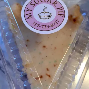 Sugar cream pie with blue sugar crystals for the Colts!