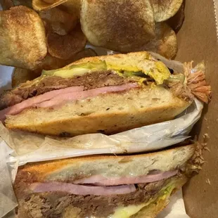 10/10 Cubano (Tuesdays only I believe) applewood smoked ham &amp; slow roasted pork shoulder