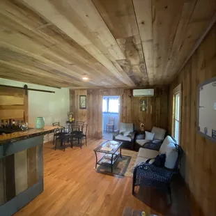 a living room and kitchen