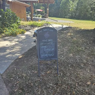 a sign for the winery