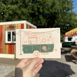 Postcard they gave us after ordering