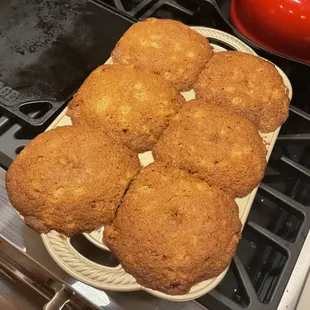 Pear Cardamom Bundts - right out of the oven