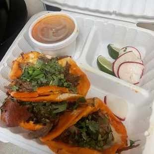 3 Birria Quesa Tacos with Consomme (Birria Quesatacos)