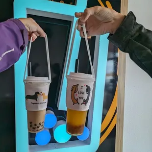 Mint milk tea &amp; passion fruit tea