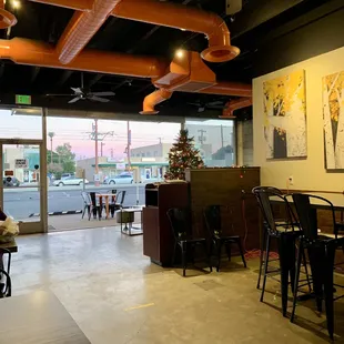 the interior of a coffee shop