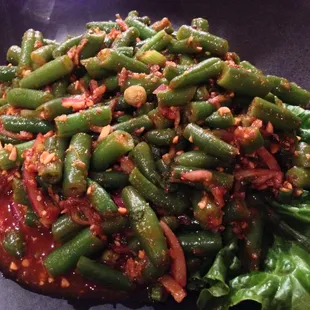 Green bean salad (warm)
