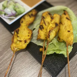 Peanut Sauce and chicken satay