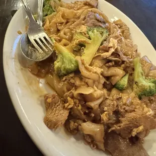 Pad see-ew, overcooked terrible