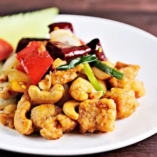 a plate of food on a table
