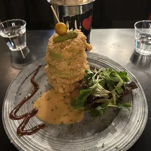 Fried Green Tomatoes with 2 Cents Remouladetomatoes