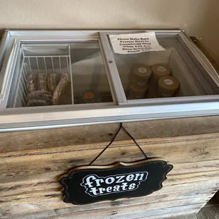 a frozen treat display