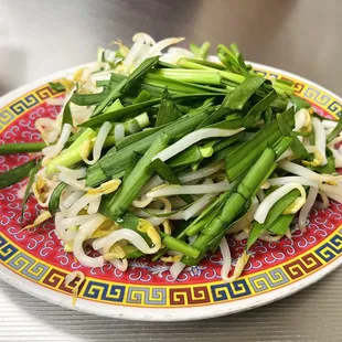 Chives and bean sprout - extra $1 - pretty cheap