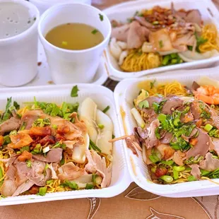 a variety of food items