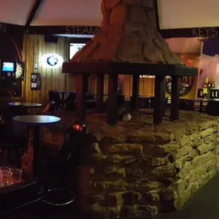 a ping - pong table in a pub