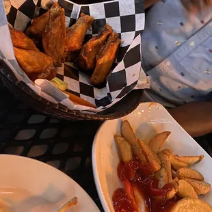 Wings and fries