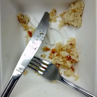 My box after I was almost done eating (I ate the crumbs as well.)