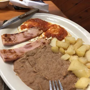 Ham and Eggs Breakfast Plate