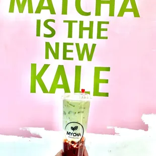 They have painted signs on wall to take your drink pics at :)