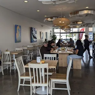 Spacious indoor dining