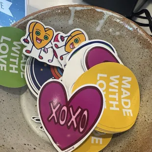 Cute stickers by the cashier