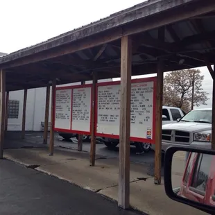 a truck parked in a parking lot