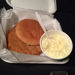 Potato salad and big tenderloin