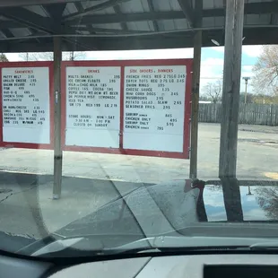 Part of their great menu!!