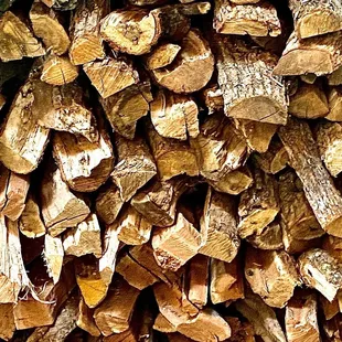 a pile of chopped wood