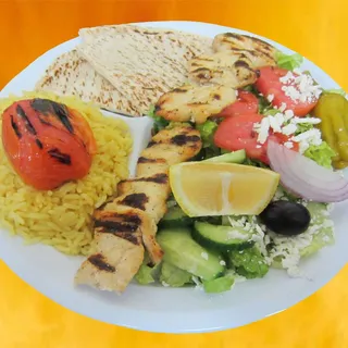 Chicken Souvlaki Plate