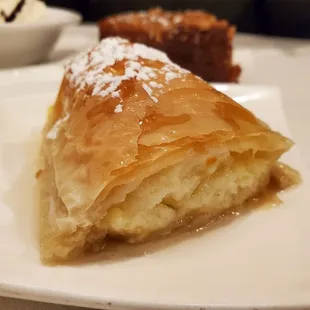 a piece of pastry on a plate