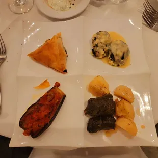 a plate of food on a table