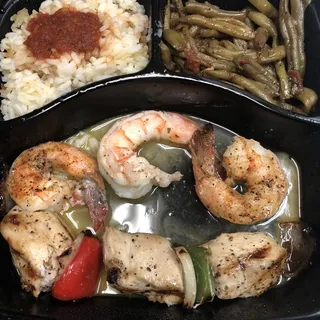 Jumbo Shrimp and Chicken Kebab