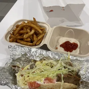 Gyro and fries.