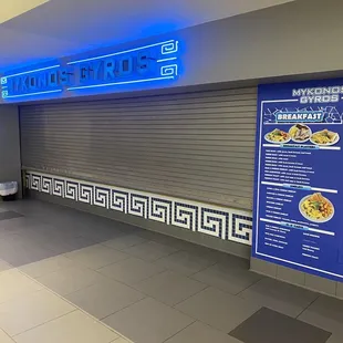 A closed location at 11.30am on a Friday morning