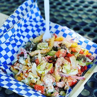 a bowl of food on a table