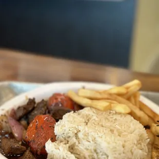 a plate of food on a table