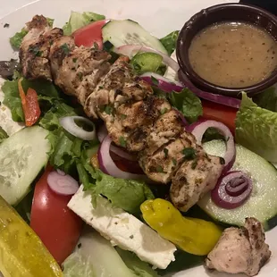 Chicken Souvlaki Salad