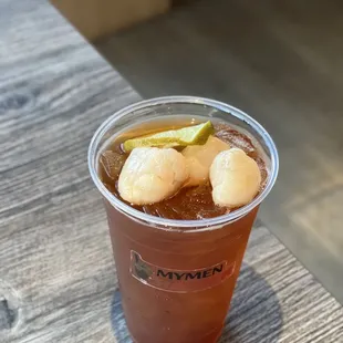 Lychee Tea is so good here