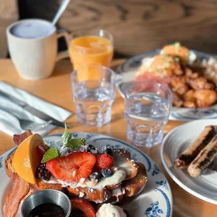waffles, food