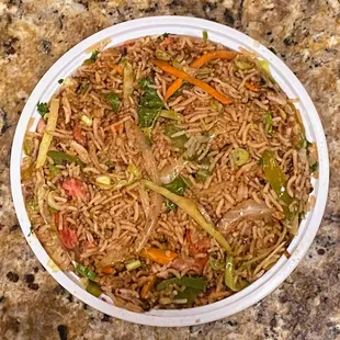 Butter chicken fried rice! Highly recommend!!